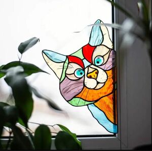 可愛い猫のステッカー【ミックス】のぞき見キャット cat 防水防湿シール インテリア装飾ガラスデコレーションDIYアート窓ミラー鏡
