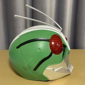 当時物 FRP製 激レア 1/1 マスク LED付き レプリカマスク プロップ コスプレ アトラク 仮面ライダー THE FIRST 2号 1号の画像8