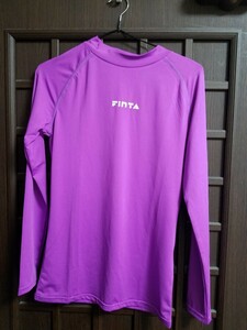 未使用　新品　タグ付き　FINTA フィンタ サッカー フットサル メンズ 大人用 ハイネック インナーシャツ 紫 パープル Lサイズ　長袖