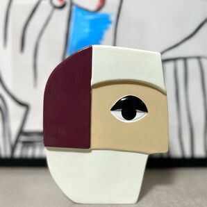 新品 顔模様 フラワーベース (H&M/ZARA HOME/北欧) オブジェ