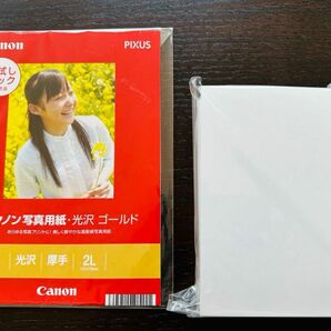 canon キャノン　写真用紙　光沢　ゴールド　100枚　光沢　厚手　L おまけ付き