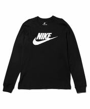 NIKE L/S TEE ナイキ ロンT アイコン フューチュラ ロゴ ブラック 長袖 Tシャツ CI6292-010_画像2