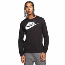 NIKE L/S TEE ナイキ ロンT アイコン フューチュラ ロゴ ブラック 長袖 Tシャツ CI6292-010_画像2