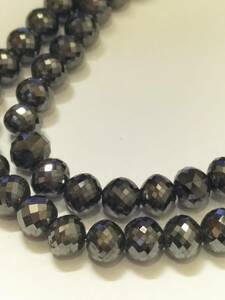 美品◆天然ブラックダイヤモンドネックレス 202ct◆Black diamond necklace ◆鑑別書・ソーティング付き　ミラーボールカット