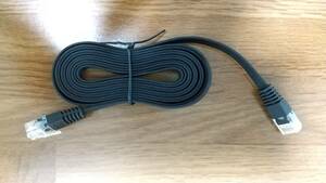 #LAN cable # strut # flat shape cable # flat cable # black color # approximately 2.0m# easy to drive length # secondhand goods #