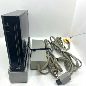 中古　Nintendo　任天堂　Wii　本体　ブラック　ケーブル付　ゲーム　動作未確認/3122