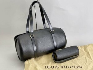 LOUIS VUITTON ルイヴィトン エピ スフロ ノワール ハンドバッグ ミニボストン・ポーチ付[03-3687