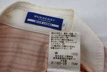 【送900円】　242　BURBERRY BLUE LABEL　バーバリー ブルーレーベル　レディース　コットンシャツ　スタンダードカラー　ストライプ　38_画像5