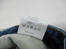 【送900円】　206　B-USED　イタリア製　メンズ　ショートパンツ　デニム　ブルー　34　カットオフ　ダメージ加工　綿100％_画像6