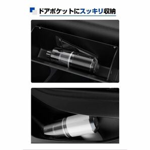 ハンディクリーナー掃除機 充電式コードレス 軽量 ノズル付 車 小型 LED 用品 吸引 ゴミ ソファー 隙間 ブラック 黒 ほこり5の画像8