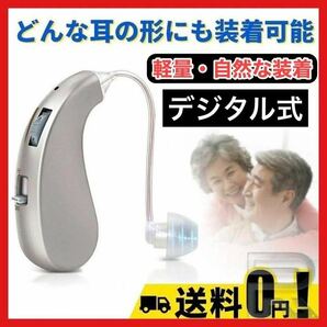 集音器 補聴器 小型 USB充電式 イヤフォン 耳掛け かけ デジタル 両耳 お年寄り　老人　難聴　補助グッズ　プレゼント　イヤホン式　10