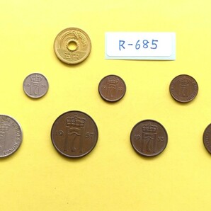外国コイン ノルウェー  (Rー６８５) 古銭 ノルウェーの硬貨 おまとめ ７枚の画像5