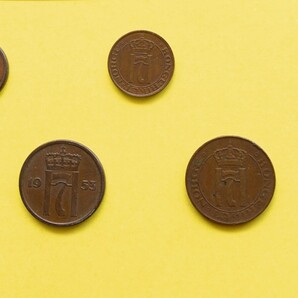 外国コイン ノルウェー  (Rー６８５) 古銭 ノルウェーの硬貨 おまとめ ７枚の画像4