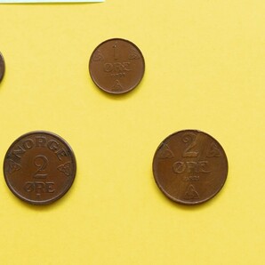 外国コイン ノルウェー  (Rー６８５) 古銭 ノルウェーの硬貨 おまとめ ７枚の画像9