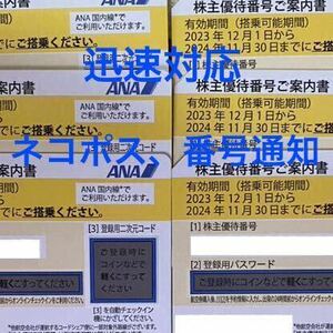 ANA 全日空 株主優待券　6枚 期限2024年11月30日