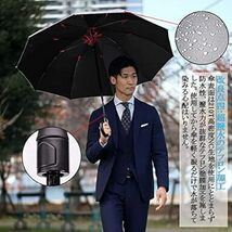 [Vialifer] 【暴雨強風対策】 長傘 210T高強度グラスファイバー10本骨 大判 130cm Teflon加工超撥水耐_画像5