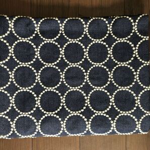 ∞ mina perhonen ∞ ミナペルホネン tambourine タンバリン ネイビー navy ライトベージュ 刺繍 生地 はぎれ カットクロス ファブリック小の画像1