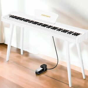 ★セール中★電子ピアノ 木製 88鍵盤　ホワイト　白　おしゃれ　可愛い　木目調　習い事　ピアノ　デジタル　digital