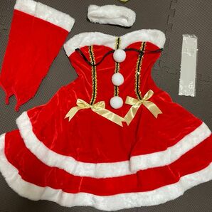 クリスマス サンタ コスプレ ドレス 5点セット