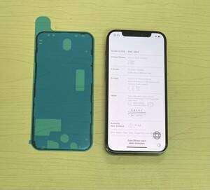 中古純正 動作確認 iPhone 12、iPhone12 Pro フロントパネル、割れない、タッチ スライド 操作出来ました、防水シール付き