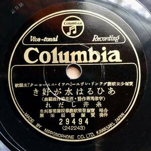 SP盤SPレコード　あひるは水が好き（スウィングジャズ調）　糸井しだれデビュー曲　1937年寳塚少女歌劇グランド・レヴュー　美麗盤