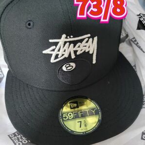 stussy NEW ERA 59FIFTY 8 BALL STOCK 73/8