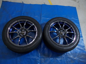 ★中古★■Ｗｅｄｓ Ｓｐｏｒｔ■ＳＡ・１０Ｒ■１８×７．５Ｊ+４５‐５Ｈ■２２５/５０Ｒ１８/９５Ｗ■タイヤ、アルミホイール２本set