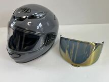 【美品】ミラーシールド付属 SHOEI フルフェイスヘルメット Z-8 XL バサルトグレー_画像1