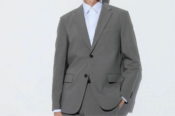 【新品】UNIQLO感動ジャケット2WAYストレッチGray Lサイズ