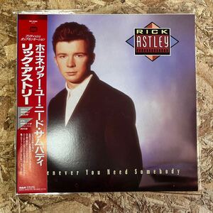 c104 レコード リック・アストリー RICK ASTLEY whenever You Need Somebody 帯付