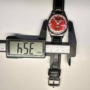 ヴィンテージ ブライトリング BREITLING 赤文字盤 手巻き ユニセックス腕時計 ショックプルーフ ムーブメント 17jewels スイス製 再生品の画像4