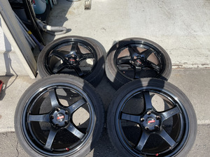 【中古】ホイール付きタイヤ FALKEN ZIEX 235/40R18 ライズ 4本セット