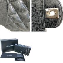 シャネル CHANEL マトラッセ25 A01112 ブラック キャビアスキン SV金具 ショルダーバッグ レディース 中古_画像10