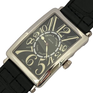 フランク・ミュラー FRANCK MULLER ロングアイランド 1000SC ブラック Pt950/革ベルト（社外品） 腕時計 メンズ 中古