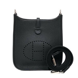 エルメス HERMES エヴリン TPM B刻 ブラック シルバー金具 トリヨンクレマンス ショルダーバッグ レディース 中古