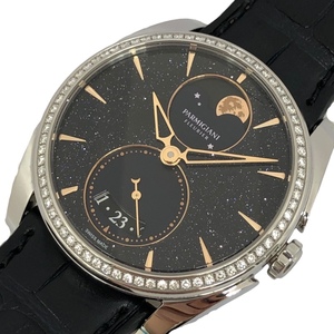 a The - brand other brand PARMIGIANI FLEURIER ton da metropolitan sele nPFC283 navy SS/ leather belt wristwatch lady's used 