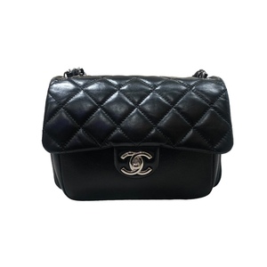 シャネル CHANEL スモールフラップバック AS1315 ブラック　シルバー金具 ラムスキン ショルダーバッグ レディース 中古