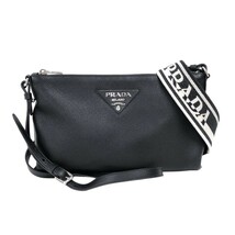 プラダ PRADA ショルダーバッグ 1BH050 ネロ ヴィッテロダイノソフト ショルダーバッグ レディース 中古_画像1