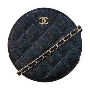 シャネル CHANEL マトラッセ　チェーンショルダーバッグ AP0245 メタリックグリーン キャビア/GD金具 ショルダーバッグ レディース 中古