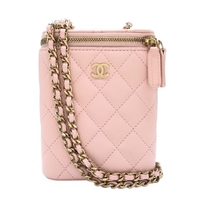 シャネル CHANEL スモールバニティケース AP2195 ピンク/GD金具 キャビアスキン ショルダーバッグ レディース 中古