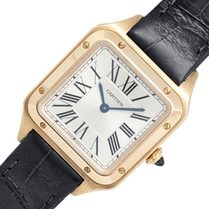 カルティエ Cartier サントス デュモン SM WGSA0022 シルバー K18PG/純正革ベルト/純正尾錠 腕時計 レディース 中古