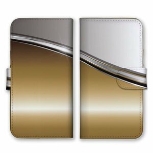多機種対応 手帳型 スマホ ケース カバー iPhone15 AQUOS Galaxy Xperia ツートンカラー シンプル シルバーブラウン