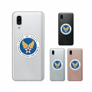 AQUOS sense3 plus ( SHV46 / SH-RM11 ) スマホ ケース カバー 空軍3 米軍 ミリタリー USAF クリアデザイン