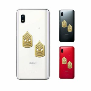 Galaxy A20 ( SC-02M / SCV46) ギャラクシー スマホ ケース ハード カバー 階級1 米軍 ミリタリー USN US NAVY クリアデザイン