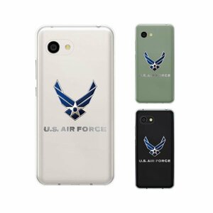 AQUOS R2 Compact スマホ ケース ハード カバー 空軍7 米軍 ミリタリー USAF クリアデザイン