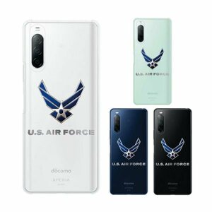 Xperia 10 II ( SO-41A / SOV43 ) エクスペリア スマホ ケース ハード カバー 空軍7 米軍 ミリタリー USAF クリアデザイン