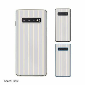 Galaxy S10 ( SC-03L / SCV41) ギャラクシー スマホ ケース ハード カバー ストライプ グレー