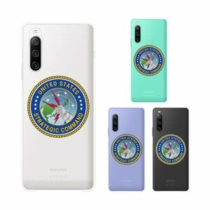 Xperia 10 IV ( SO-52C / SOG07 / SoftBank) スマホ ケース ハード カバー 空軍5 米軍 ミリタリー USAF クリアデザイン