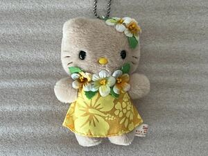  rare Hello Kitty Kitty Chan Hawaii sunburn hula dance soft toy mascot size approximately 9.5cm ball chain key holder Sanrio 