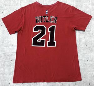 BULLS 21番 JIMMY BUTLER 両面プリント 背番号 Tシャツ　　シカゴ ブルズ ジミー バトラー adidas アディダス 半袖 NBA バスケ 柳9494